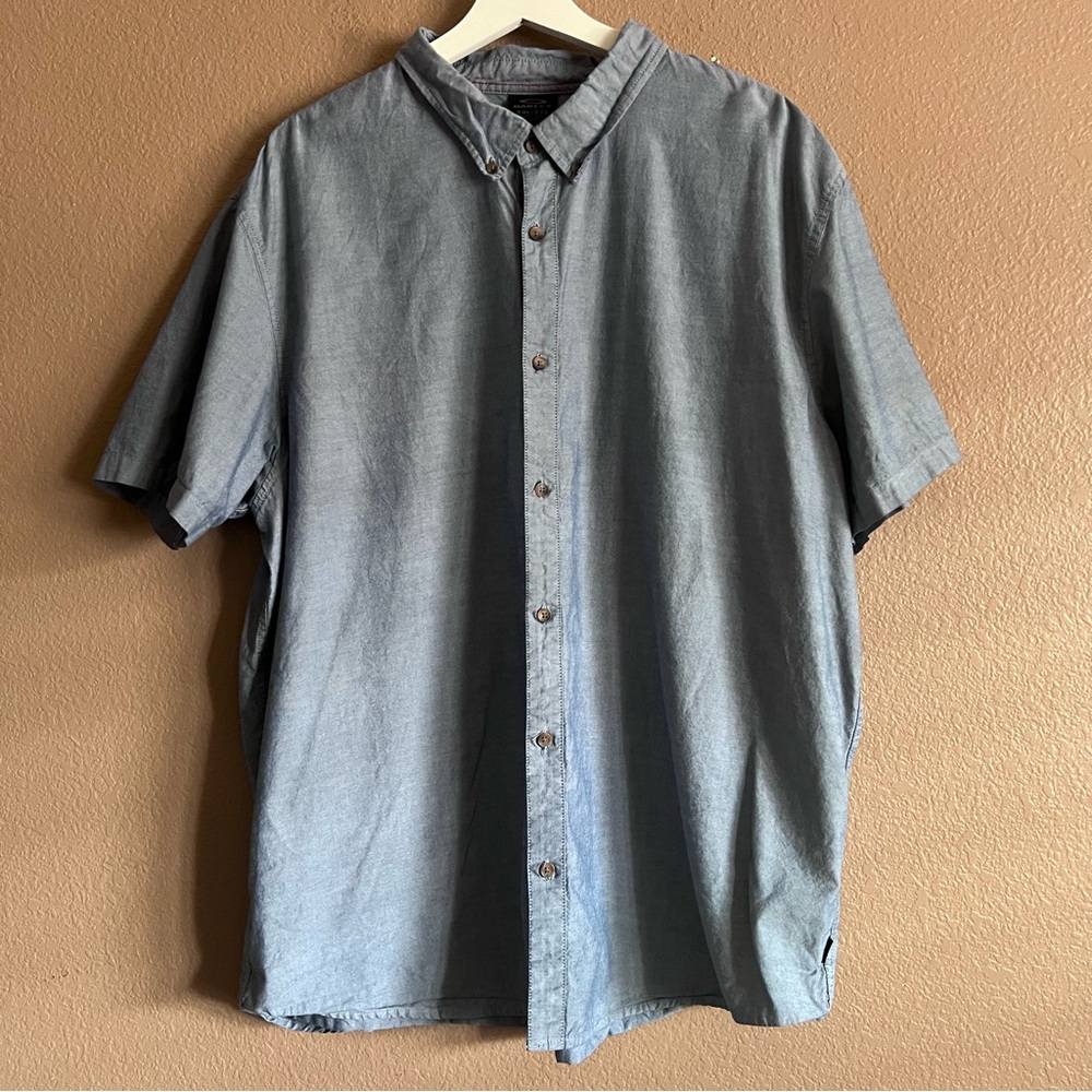 Oakley Chambray Men's Blue Casual Shirt Size XXL
